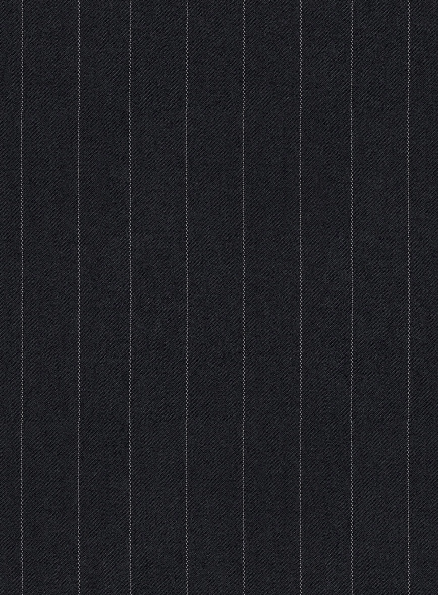Hardy Minnis Midnight Blue Pinstripe Wool Suit