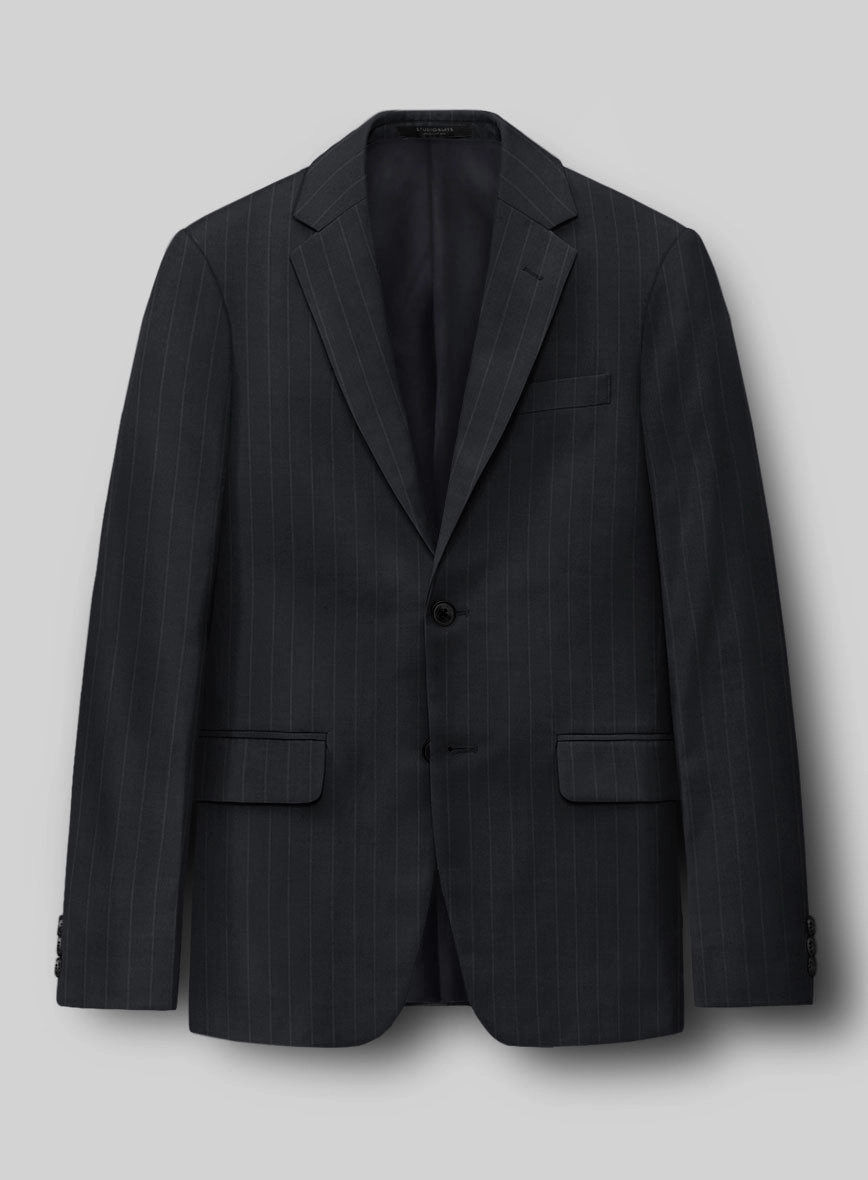 Hardy Minnis Midnight Blue Pinstripe Wool Suit