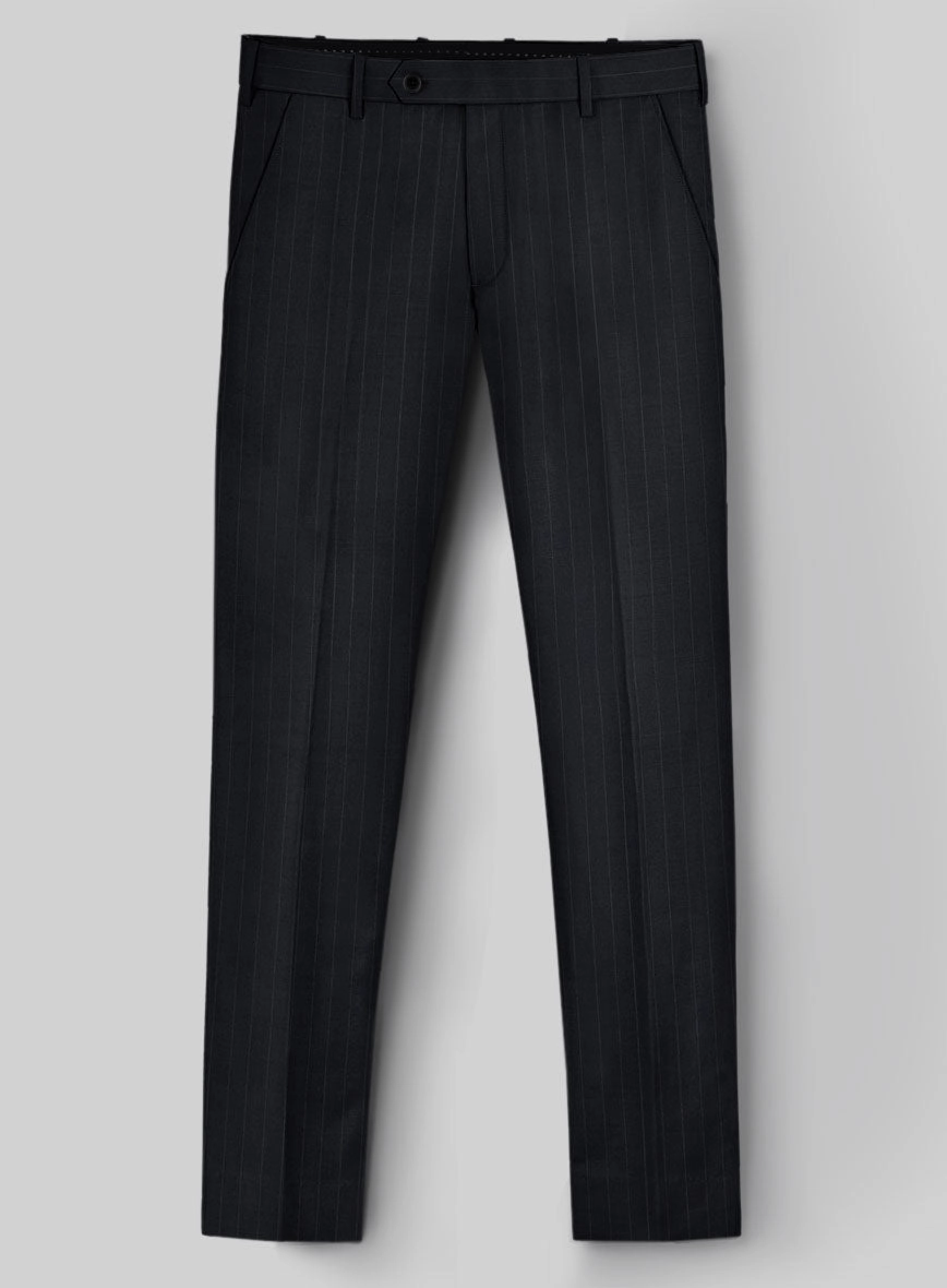Hardy Minnis Midnight Blue Pinstripe Wool Suit