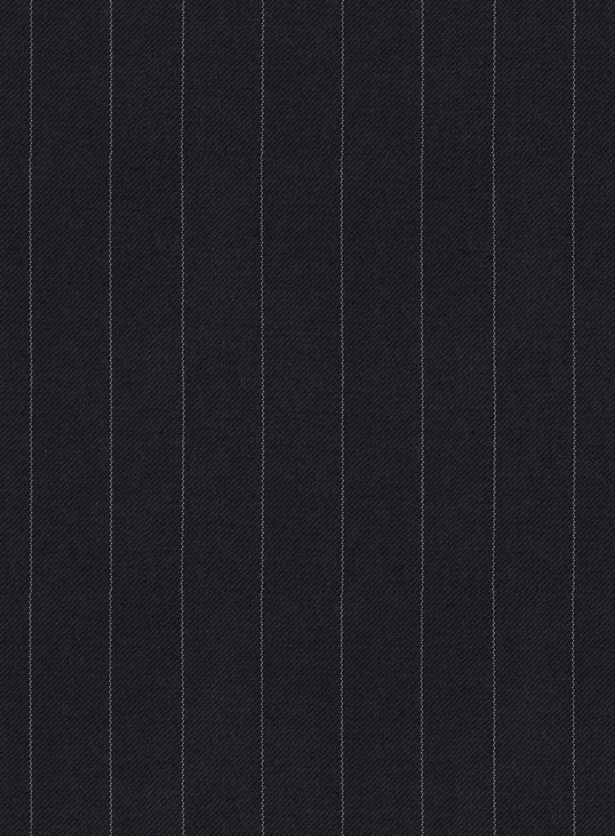 Hardy Minnis Midnight Blue Pinstripe Wool Suit