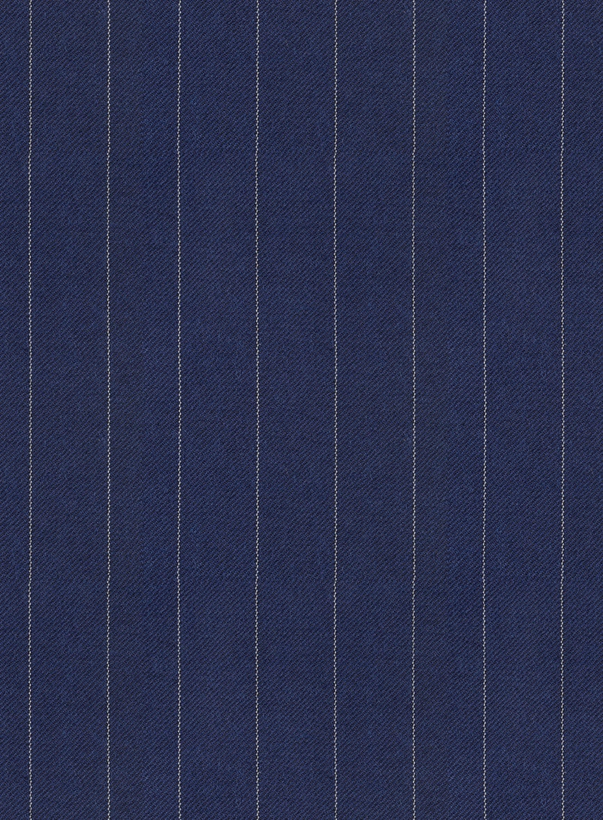 Hardy Minnis Royal Blue Pinstripe Wool Suit