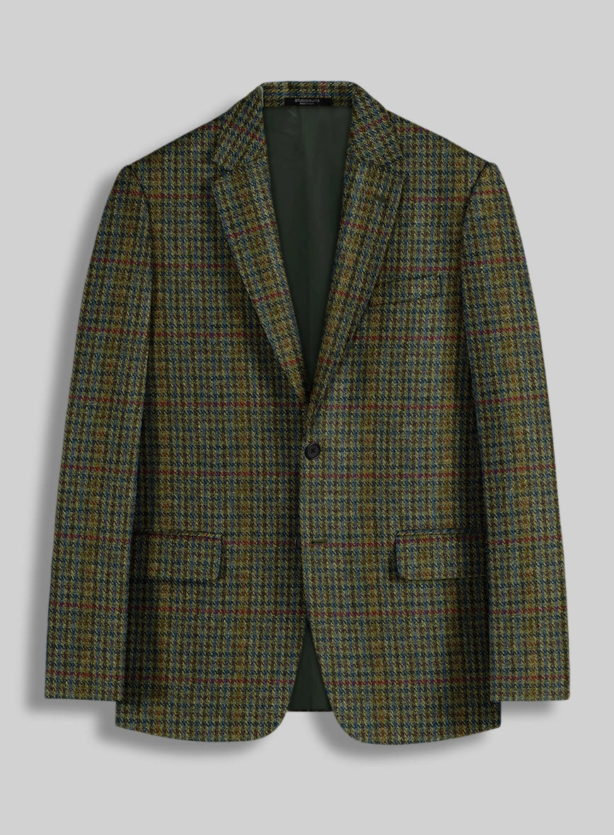 Harris Tweed Moss Green Houndstooth Suit