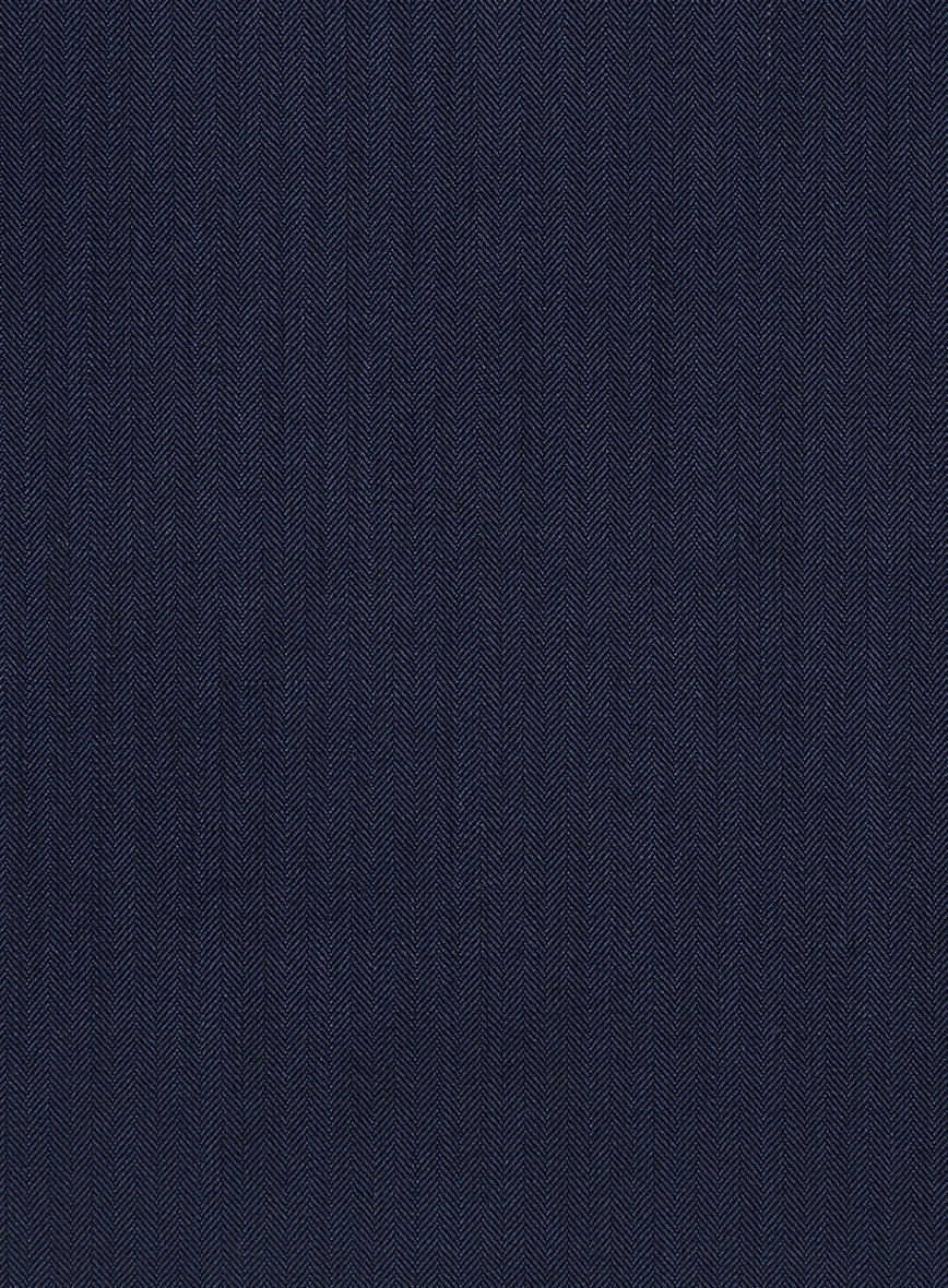 Herringbone Wool Royal Blue Suit