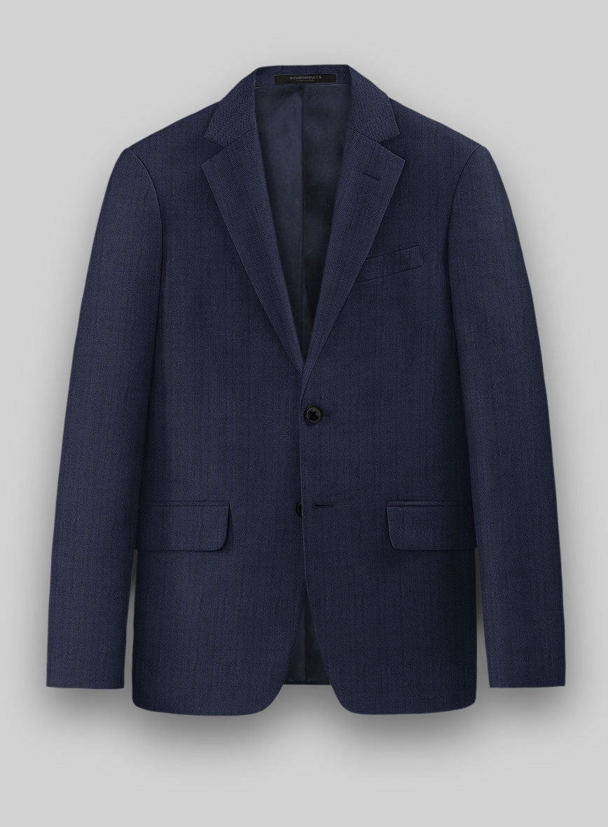 Herringbone Wool Royal Blue Suit
