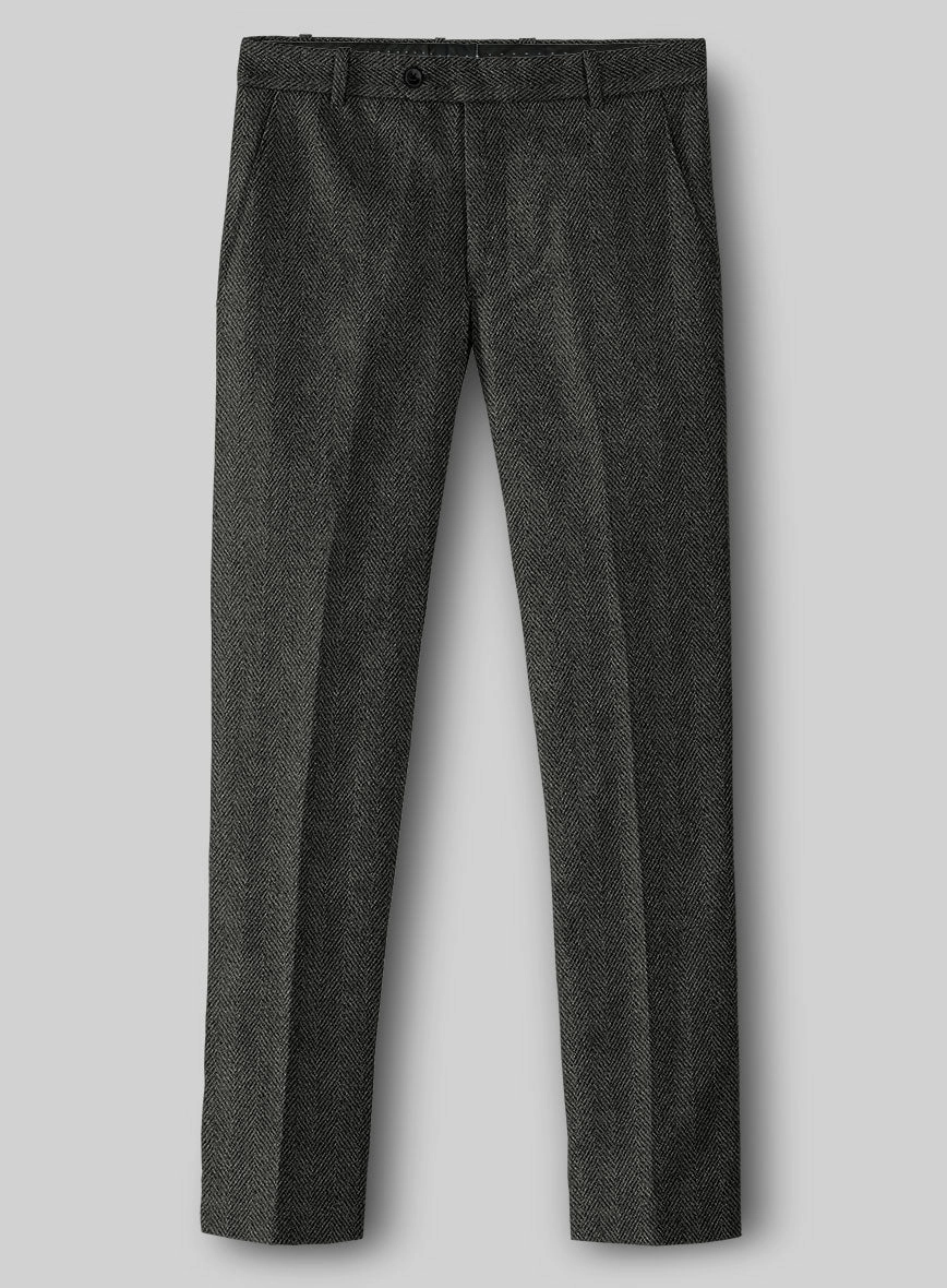 Highlander Charcoal Herringbone Tweed Suit