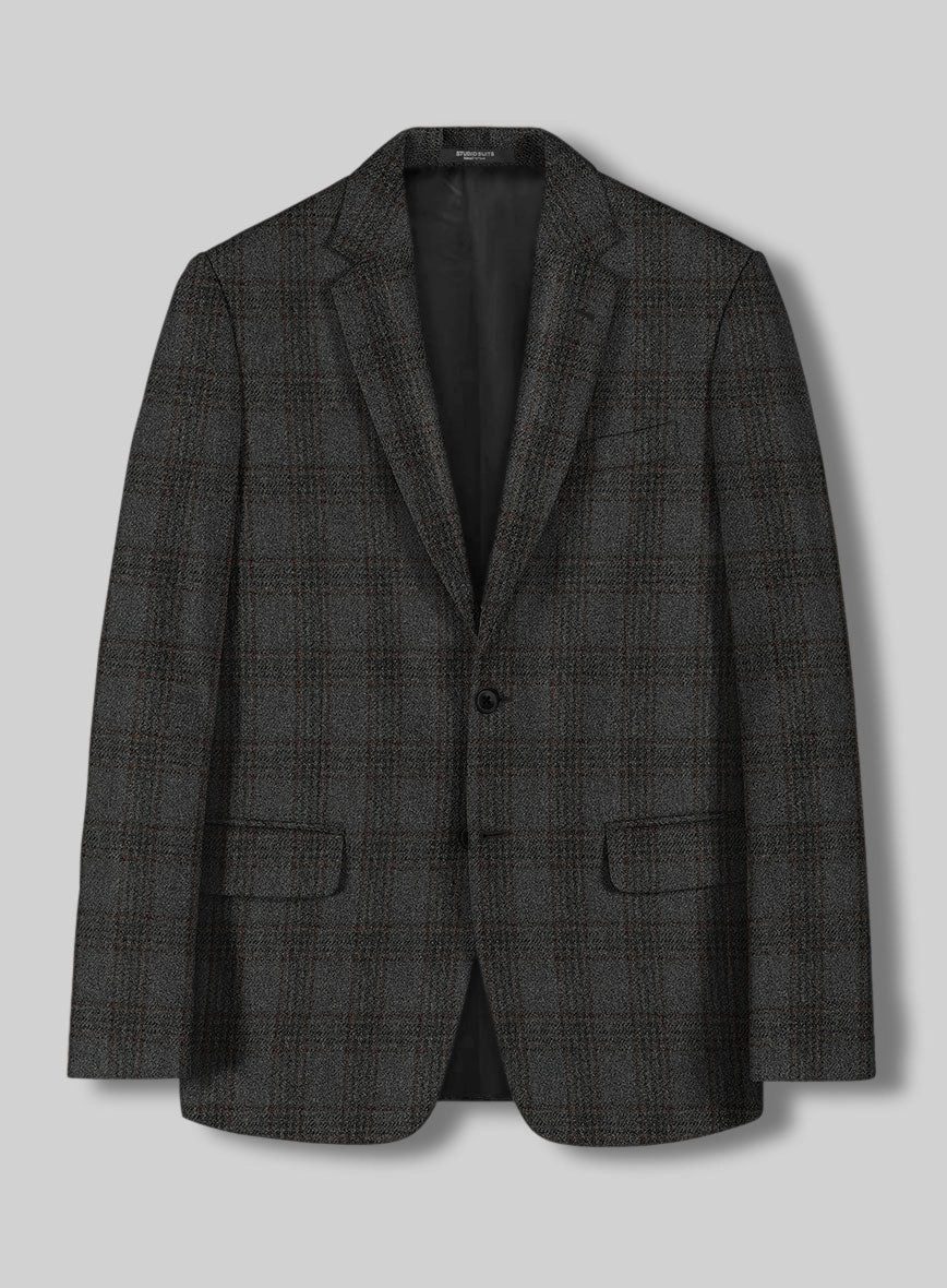 Highlander Gray Classic Check Tweed Suit