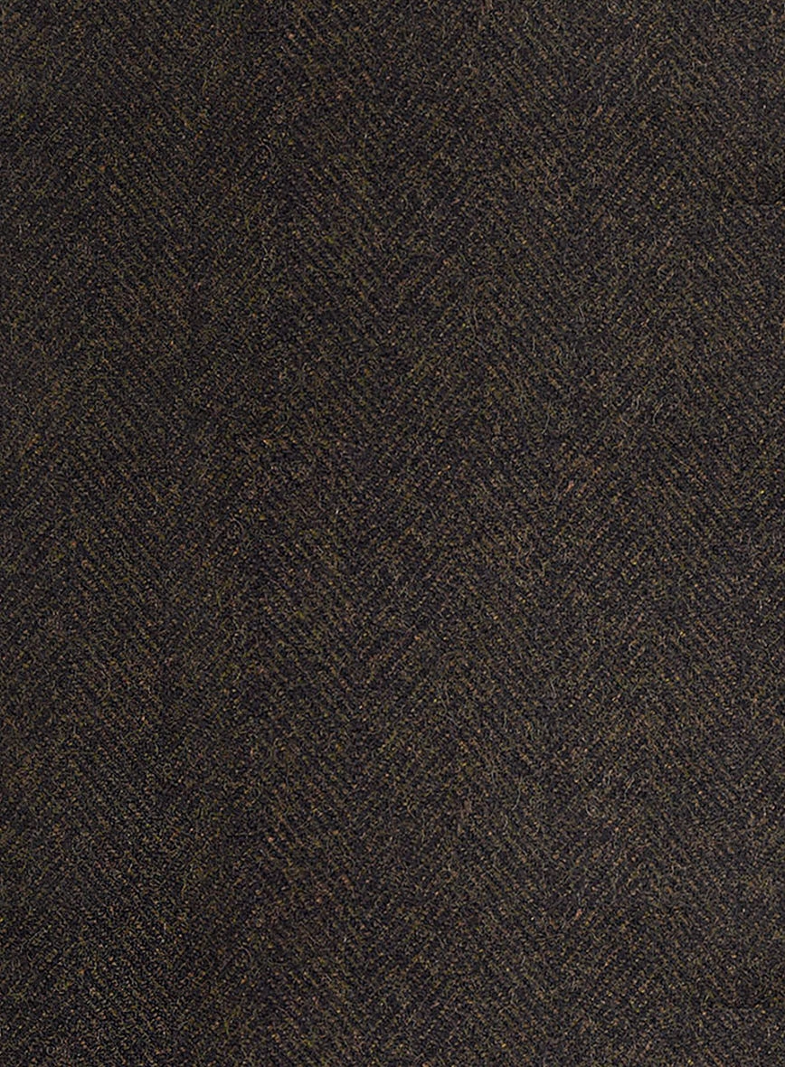 Highlander Heavy Dark Brown Herringbone Tweed Suit