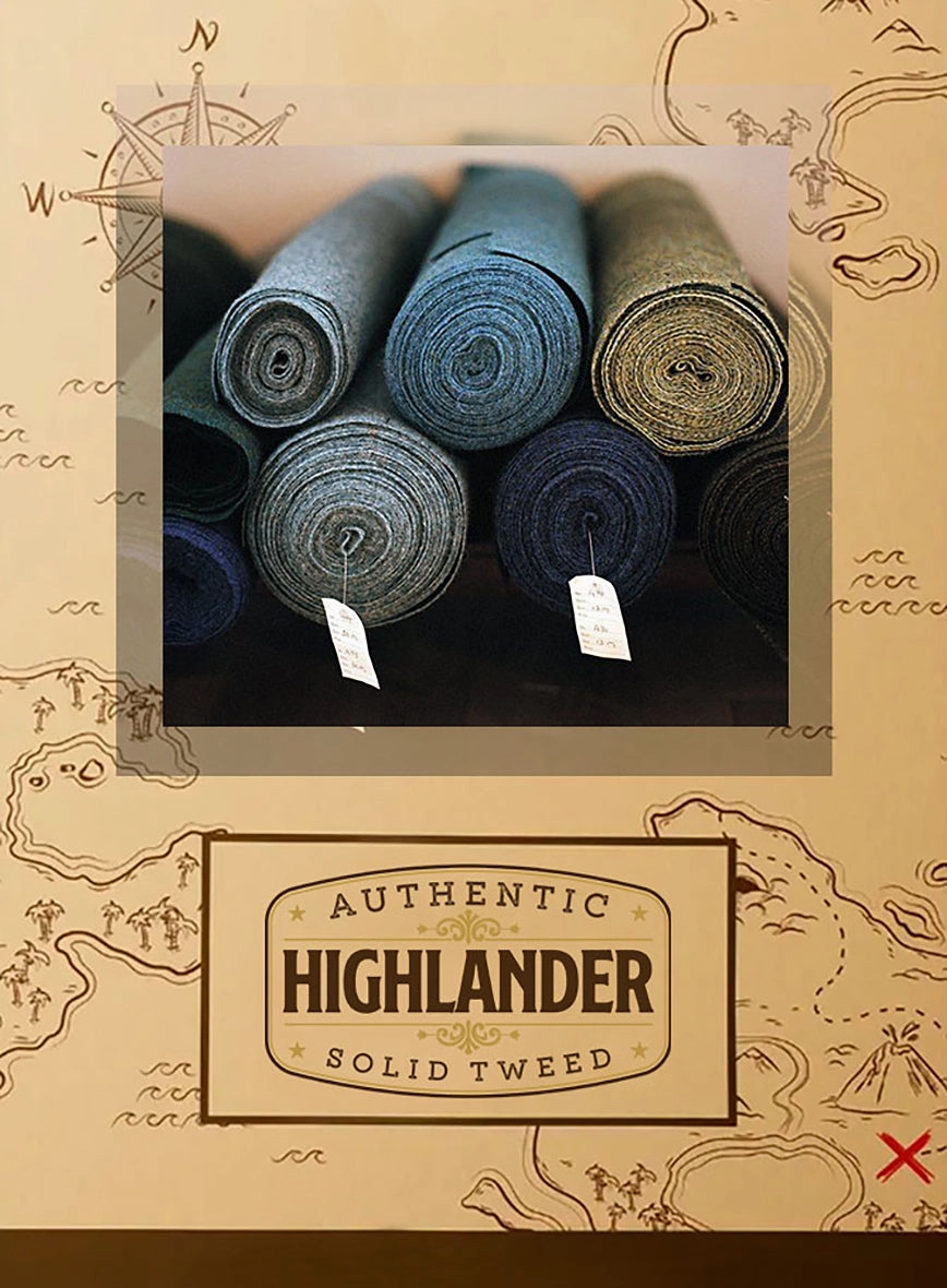 Highlander Heavy Green Herringbone Tweed Suit