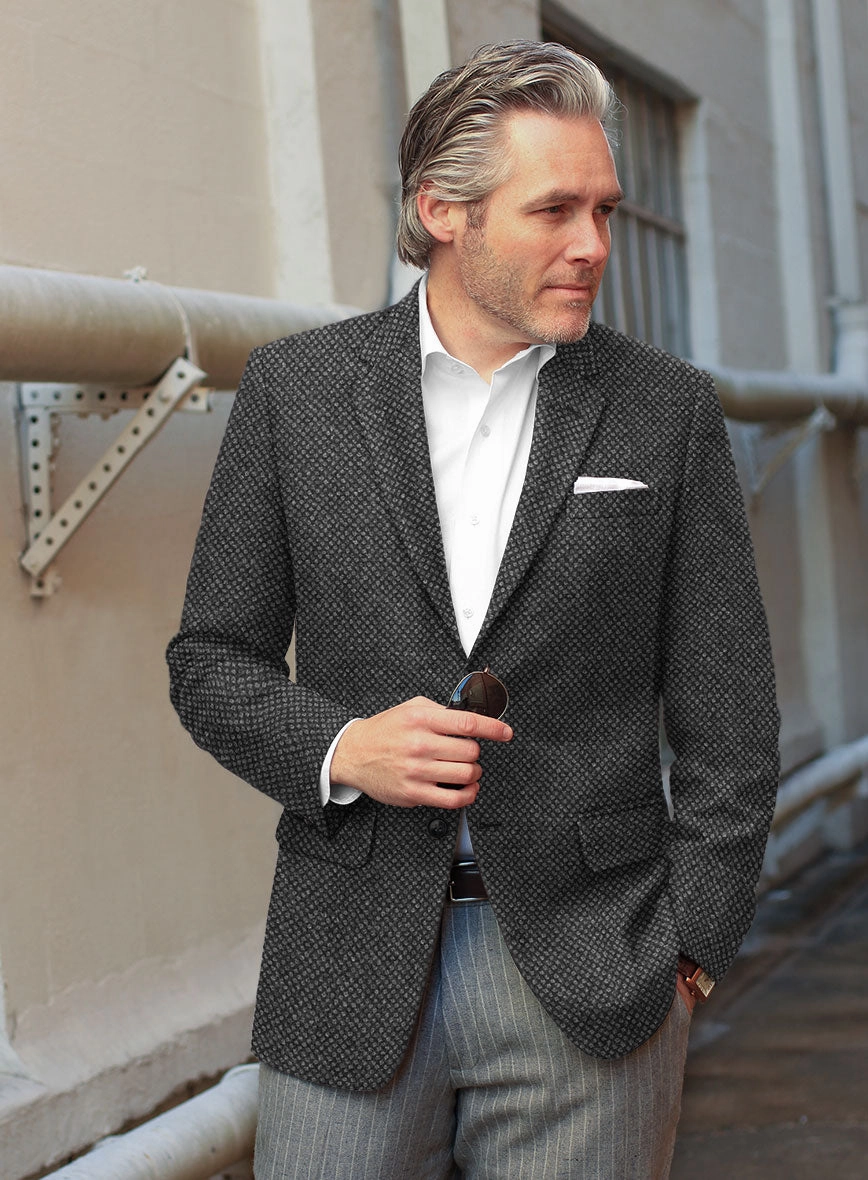 Highlander Heavy Honeycomb Charcoal Tweed Suit