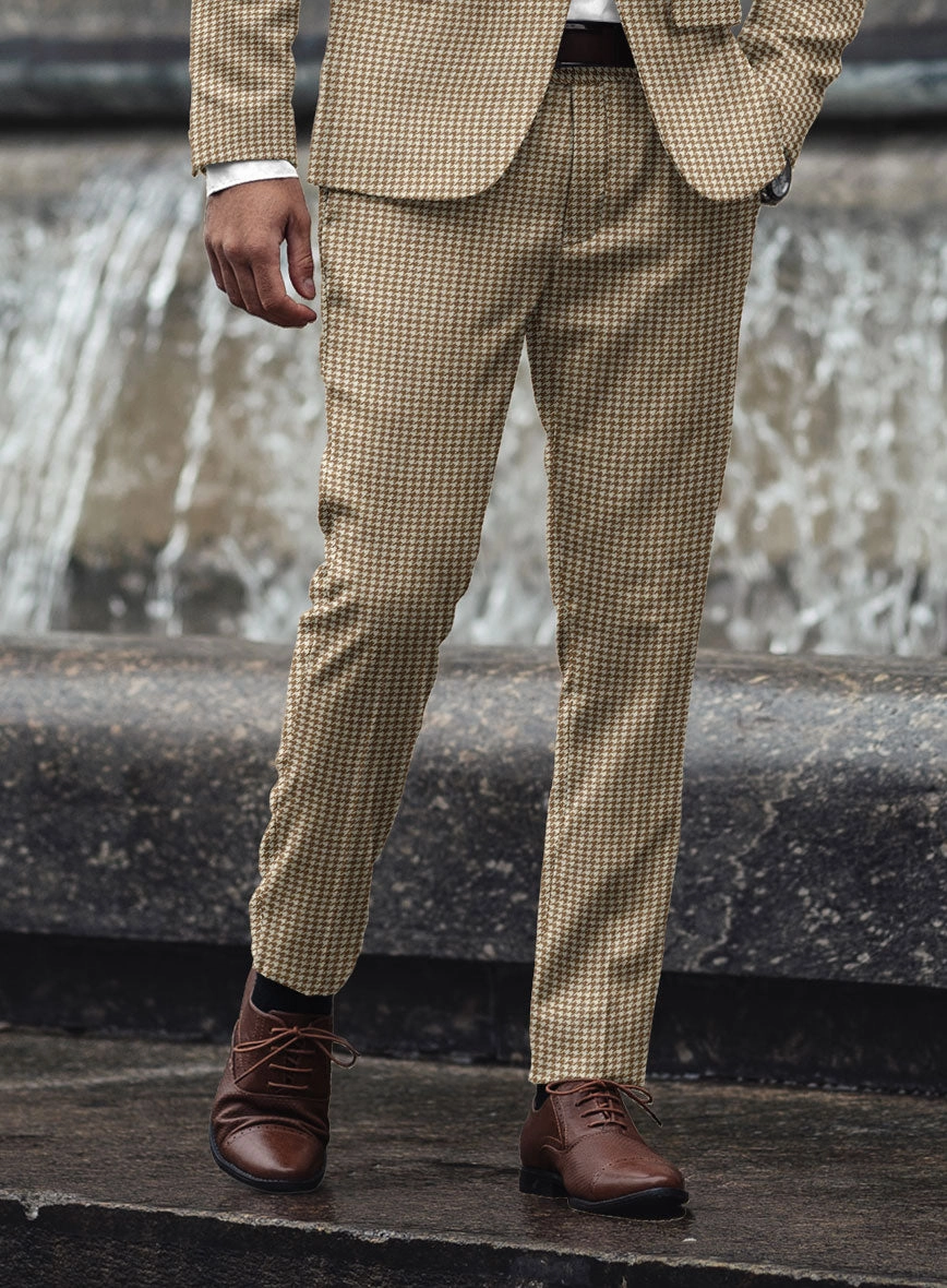 Houndstooth Beige Tweed Suit
