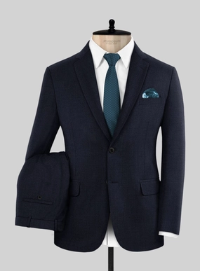 Huddersfield Stretch Island Blue Wool Suit