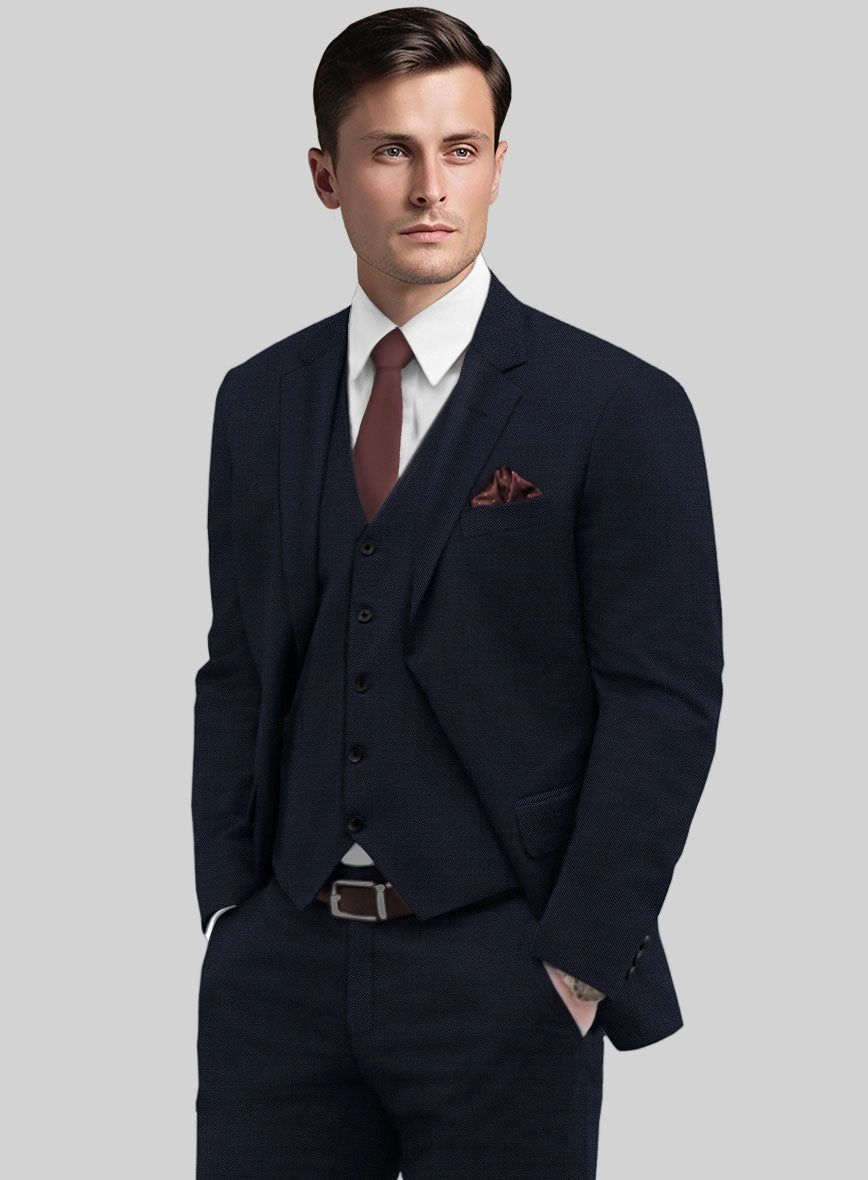 Huddersfield Stretch Island Blue Wool Suit