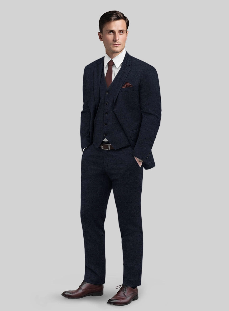 Huddersfield Stretch Island Blue Wool Suit