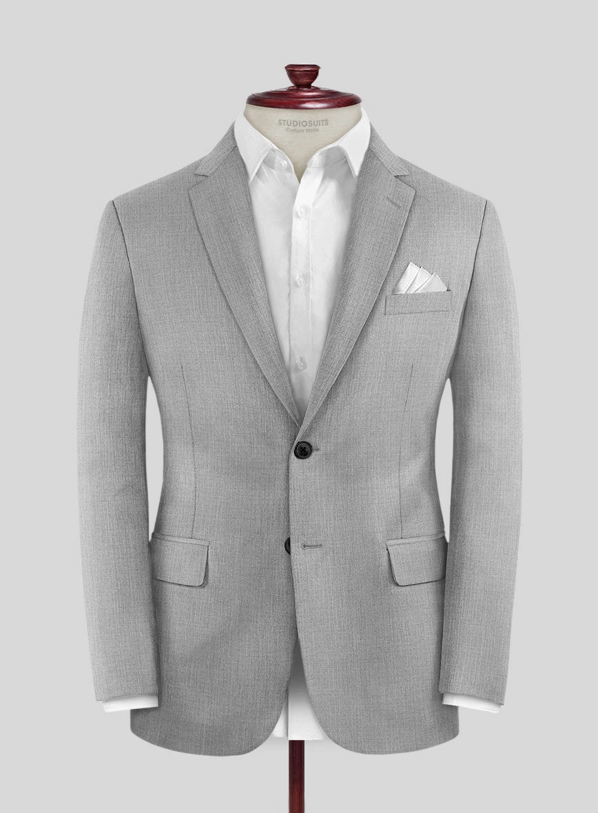 Huddersfield Stretch Light Gray Wool Suit