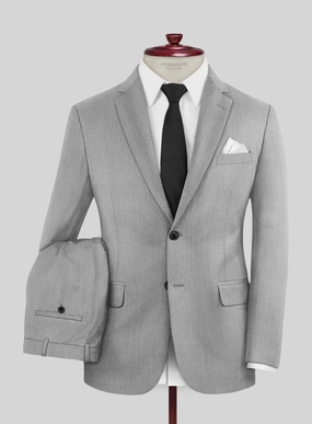 Huddersfield Stretch Light Gray Wool Suit