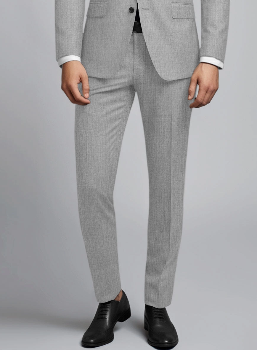 Huddersfield Stretch Light Gray Wool Suit