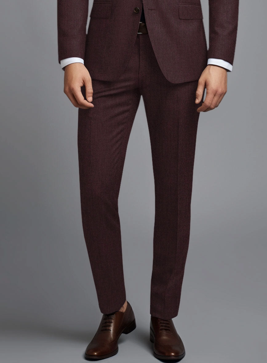 Huddersfield Stretch Mahogany Wool Suit
