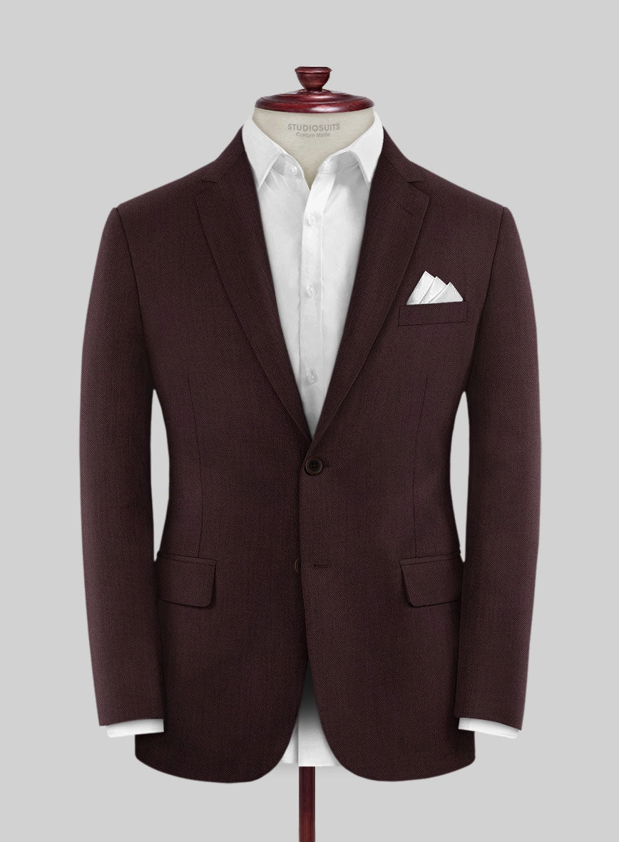 Huddersfield Stretch Mahogany Wool Suit