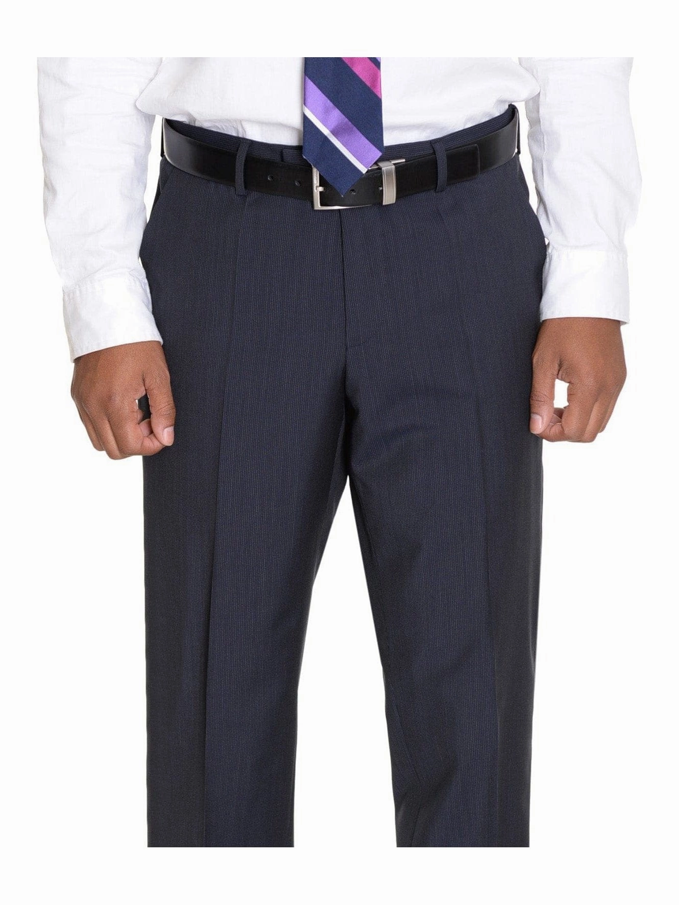 Hugo Boss The Kings/Central Navy Blue Super 100 Wool Suit With Ticket Pocket