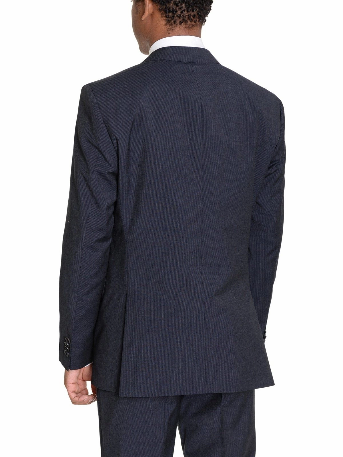 Hugo Boss The Kings/Central Navy Blue Super 100 Wool Suit With Ticket Pocket