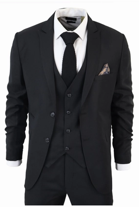 IM1 Classic Plain 3 Piece Suit