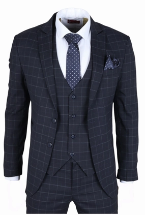 IM3 Checked Tailored Fit Suit