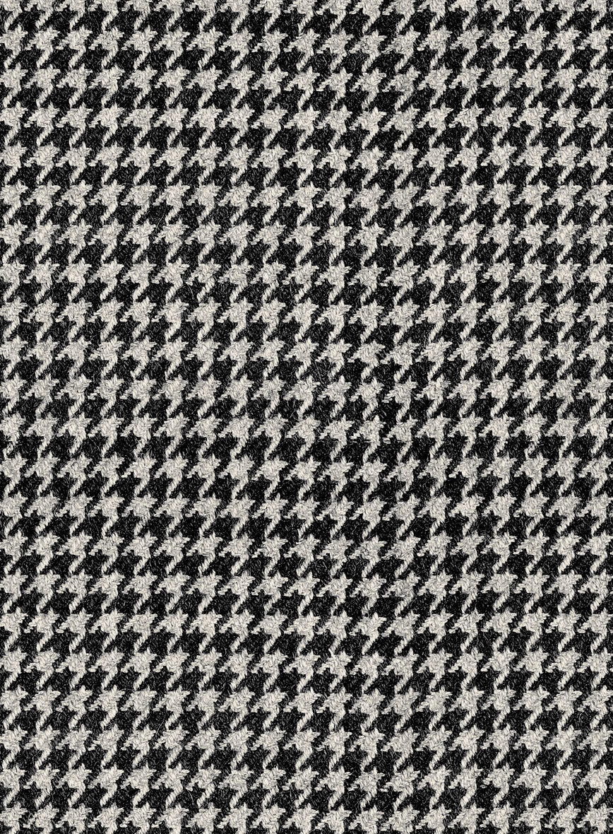 Italian Black & White Houndstooth Tweed Suit