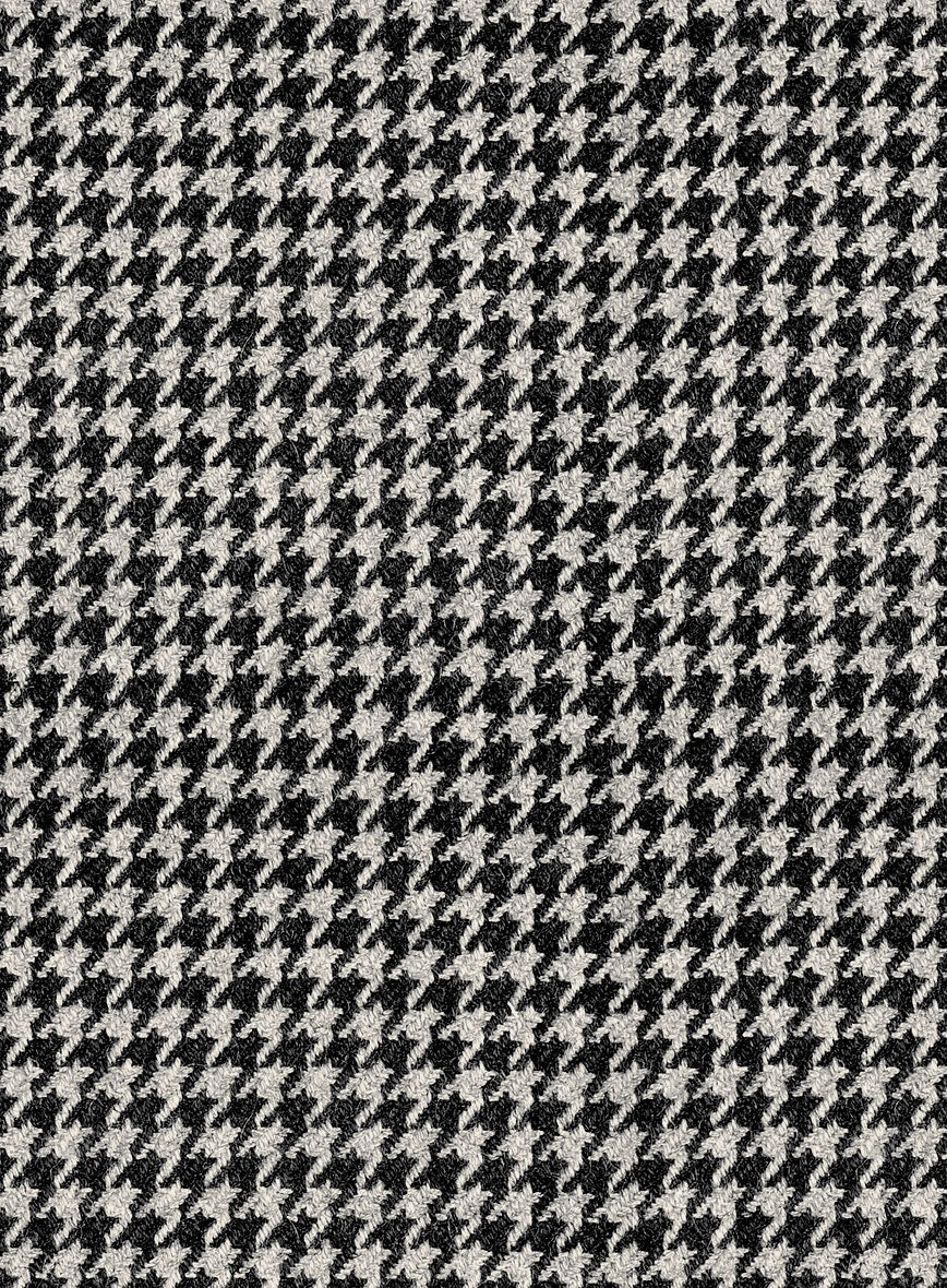 Italian Black & White Houndstooth Tweed Suit