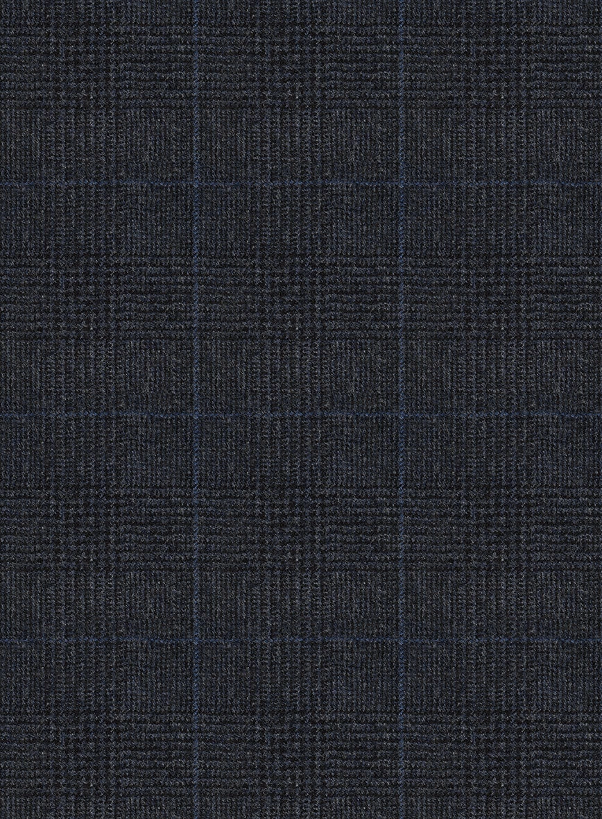 Italian Burta Blue Glen Flannel Suit