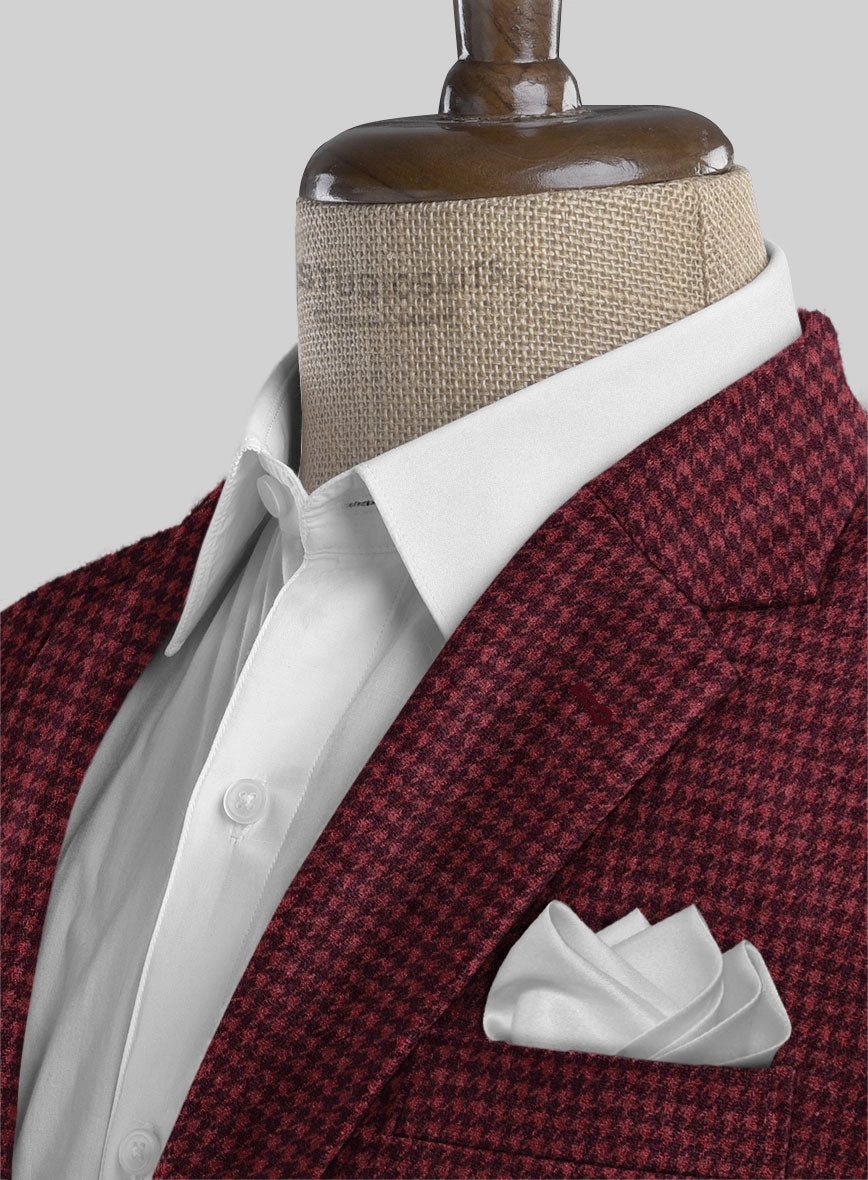 Italian Cerise Houndstooth Tweed Suit