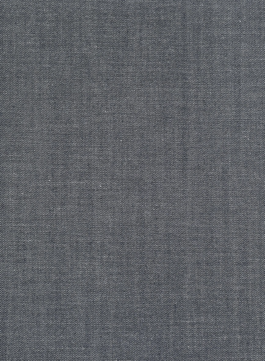 Italian Cotton Lycra Denim Gray Blue Suit