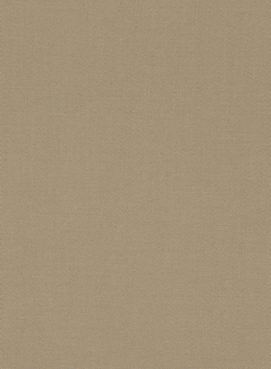 Italian Dark Beige Cotton Stretch Suit