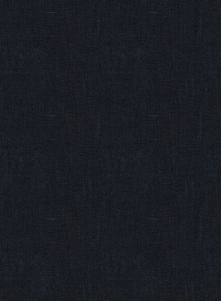 Italian Dark Blue Linen Suit
