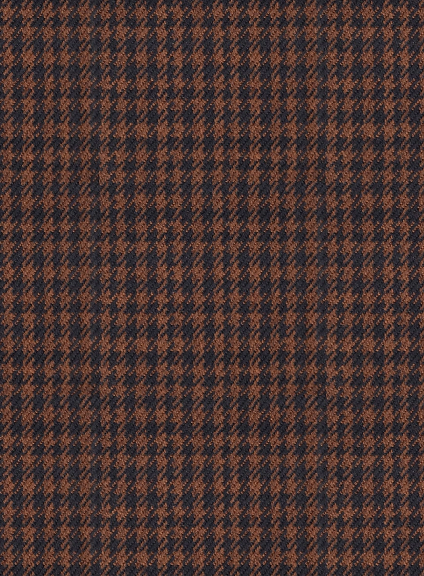 Italian Dark Brown Houndstooth Tweed Suit