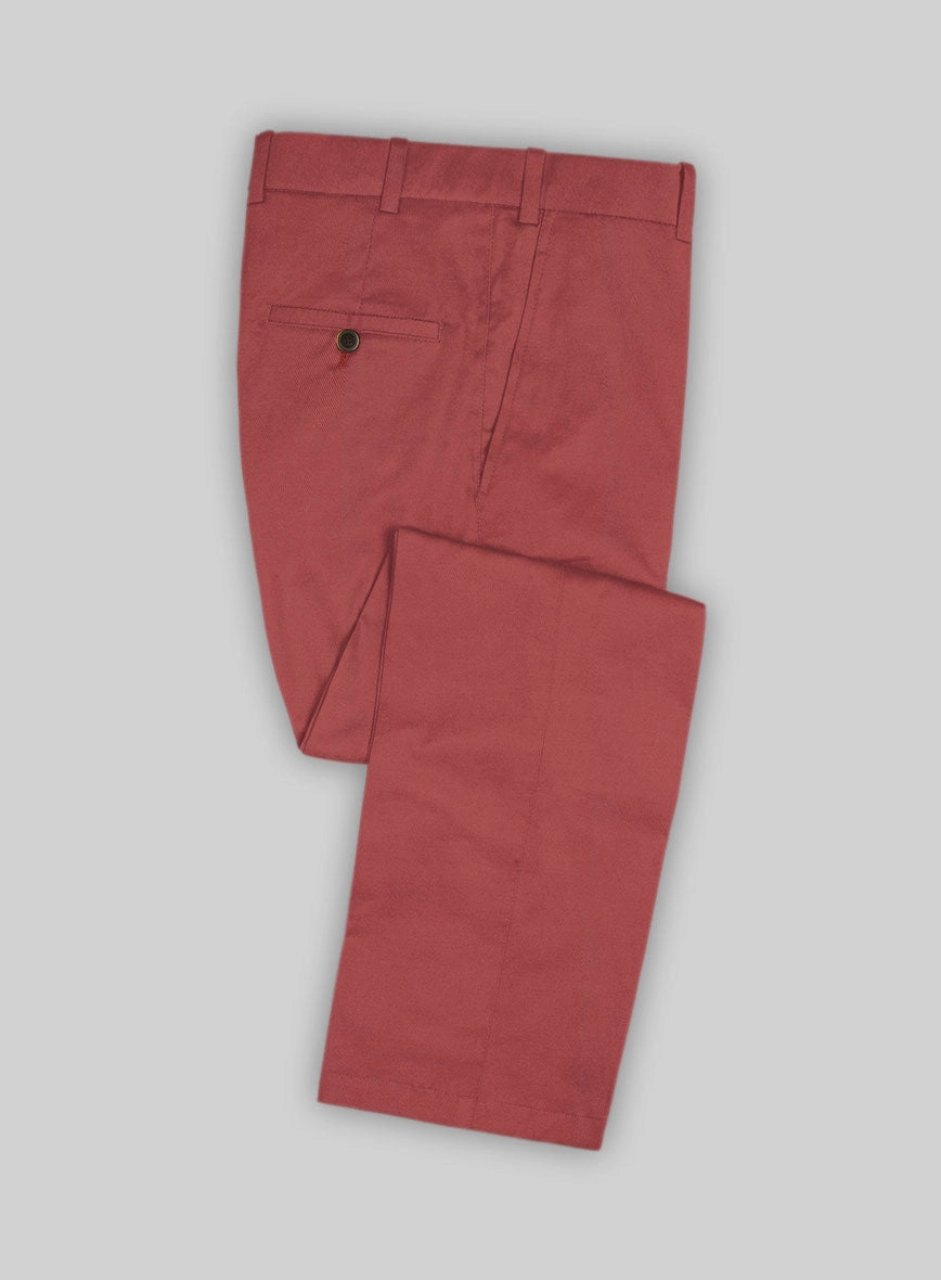 Italian Gimson Red Cotton Stretch Suit