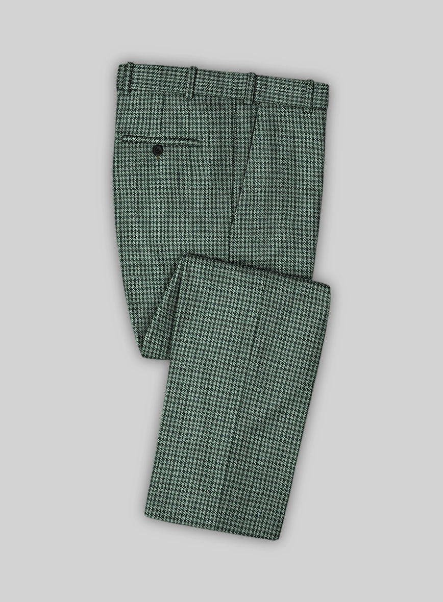 Italian Green Houndstooth Tweed Suit