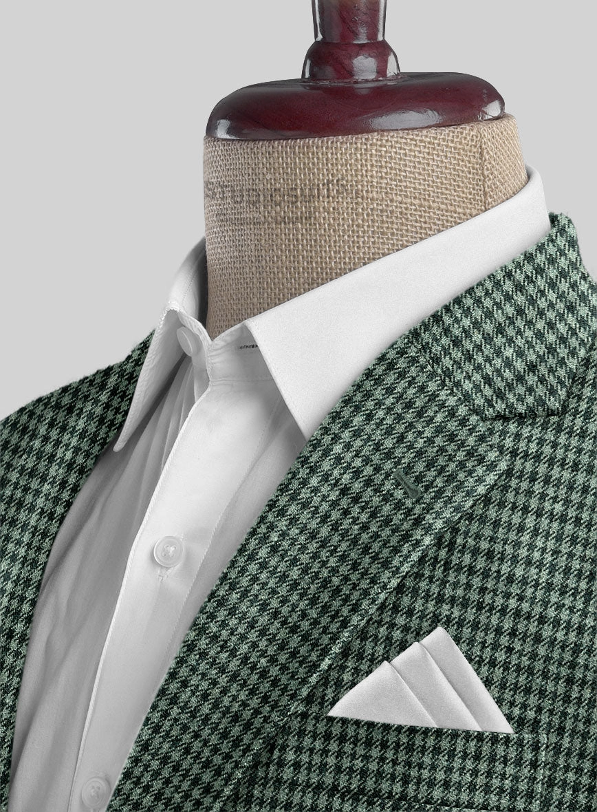 Italian Green Houndstooth Tweed Suit