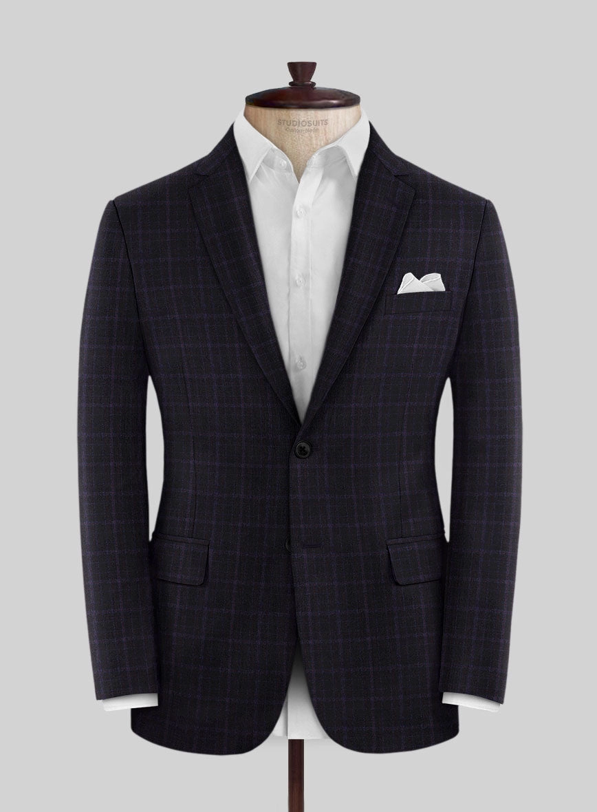 Italian Heliar Midnight Blue Wool Suit
