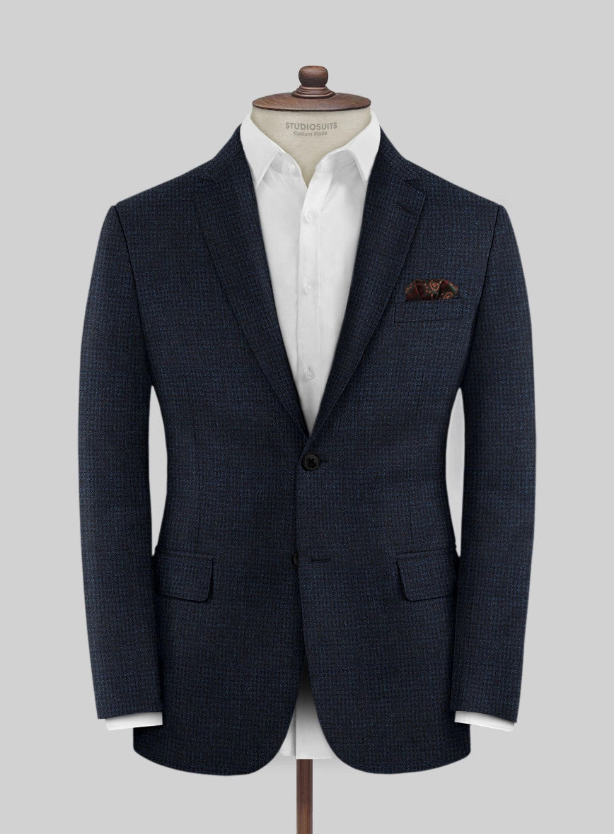 Italian Hibalo Blue Wool Suit