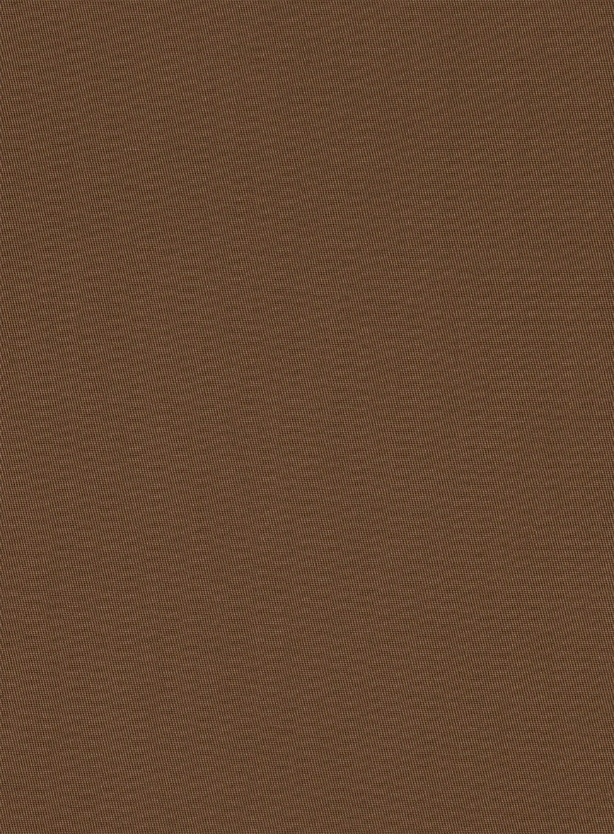 Italian Hickory Brown Cotton Stretch Suit