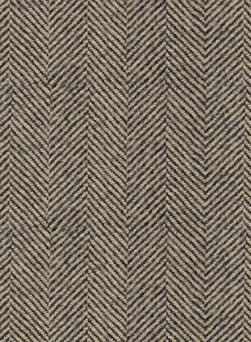 Italian Highlander Stone Beige Herringbone Tweed Suit