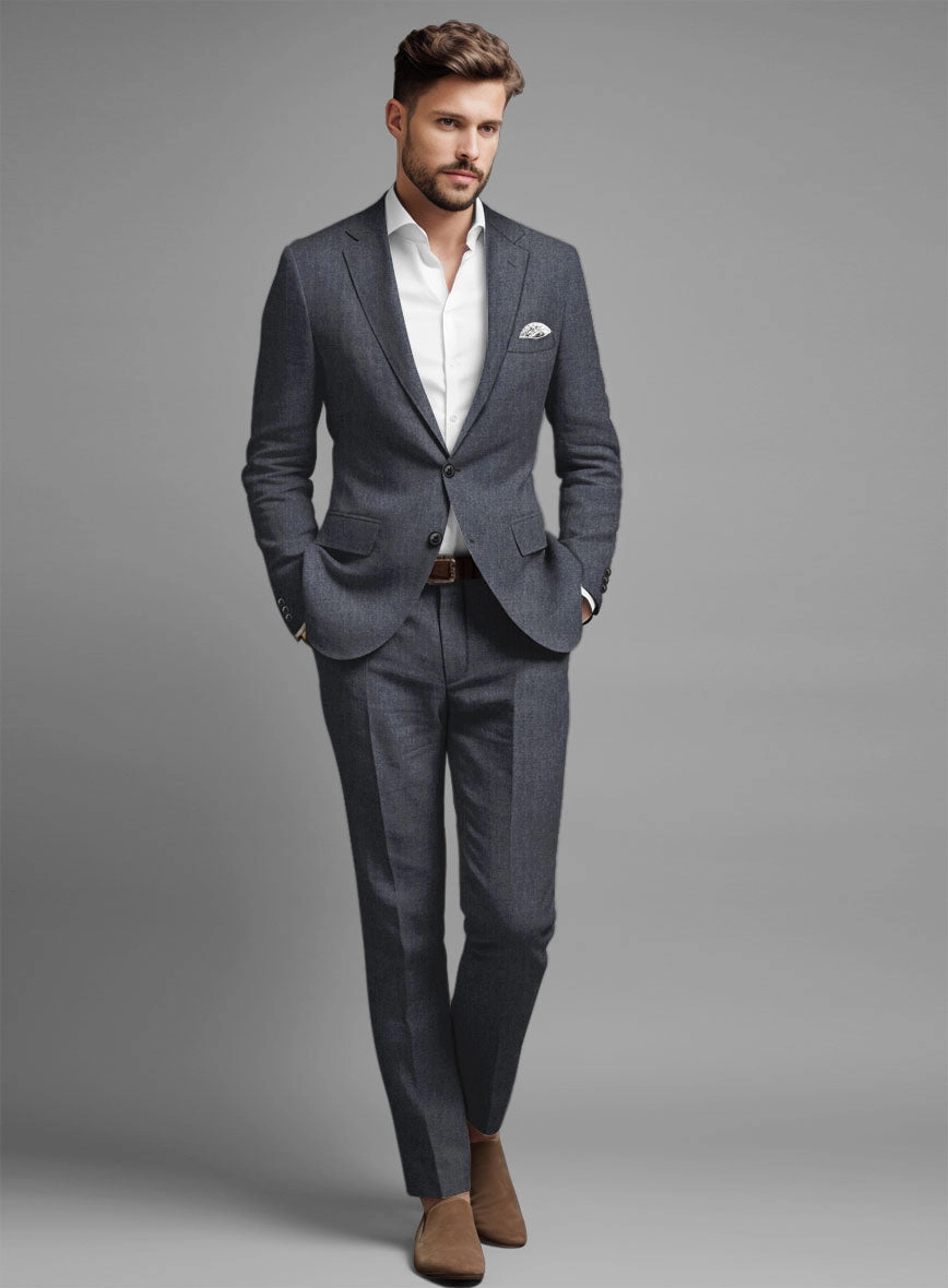 Italian Linen Zod Blue Suit