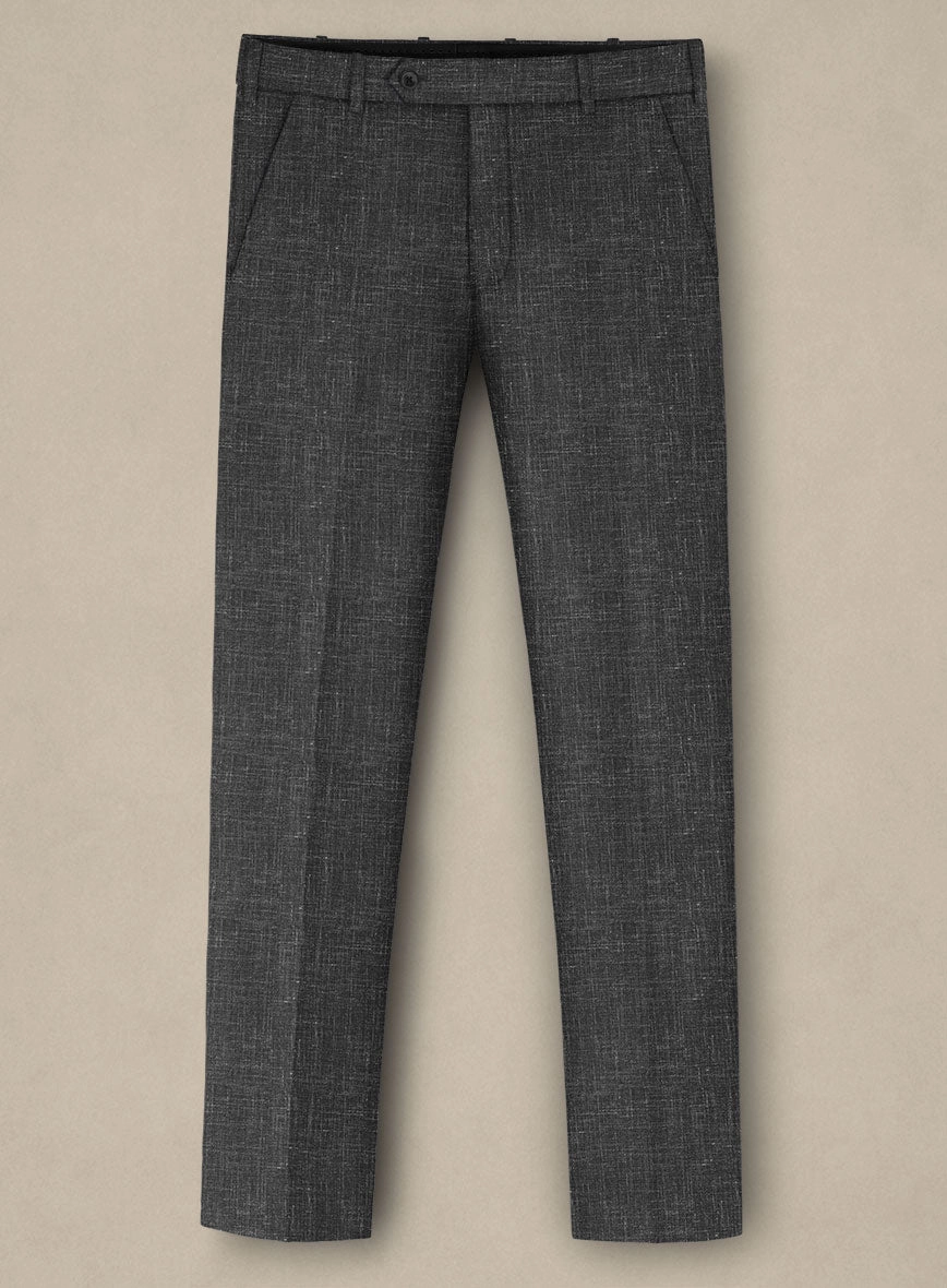 Italian Murano Charcoal Wool Linen Suit