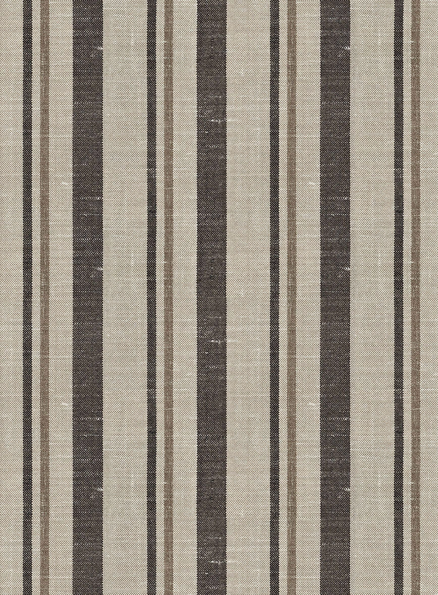 Italian Murano Emario Stripe Wool Linen Silk Suit