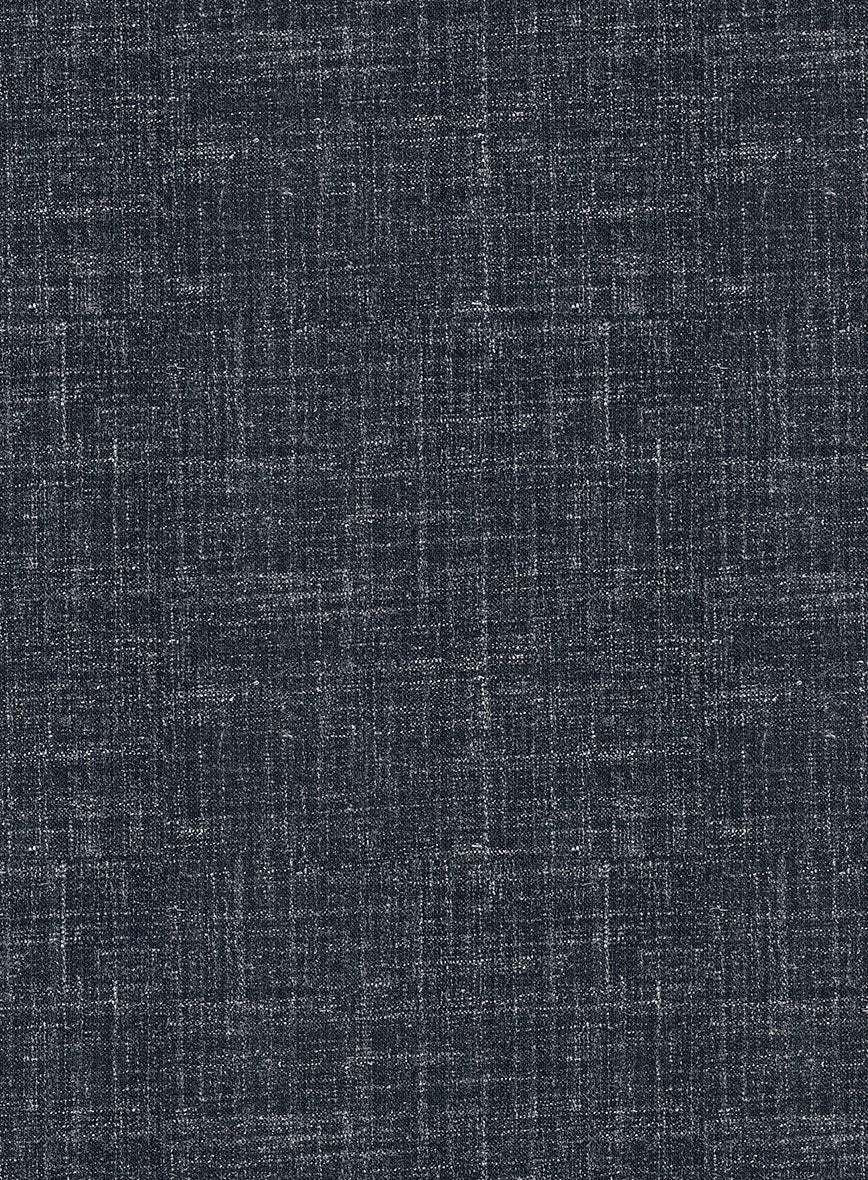 Italian Murano Indigo Blue Wool Linen Suit
