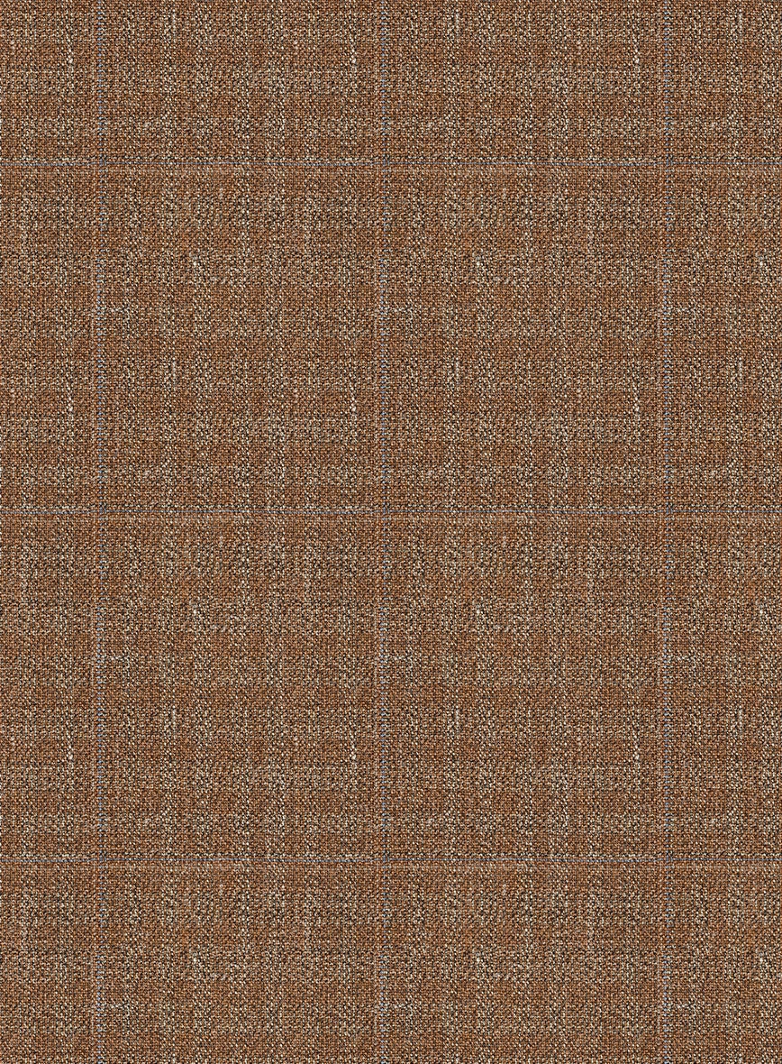 Italian Murano Karilo Brown Wool Linen Silk Suit