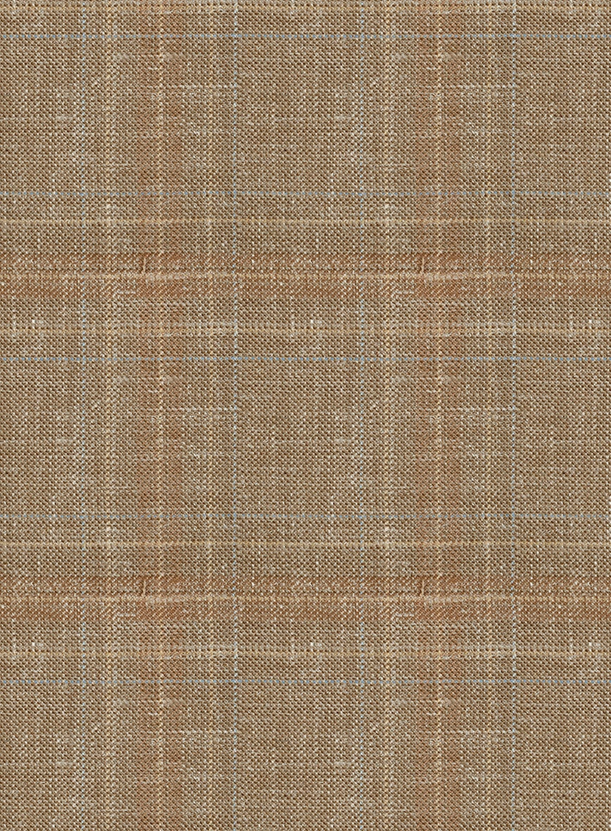 Italian Murano Ocavi Brown Wool Linen Silk Suit