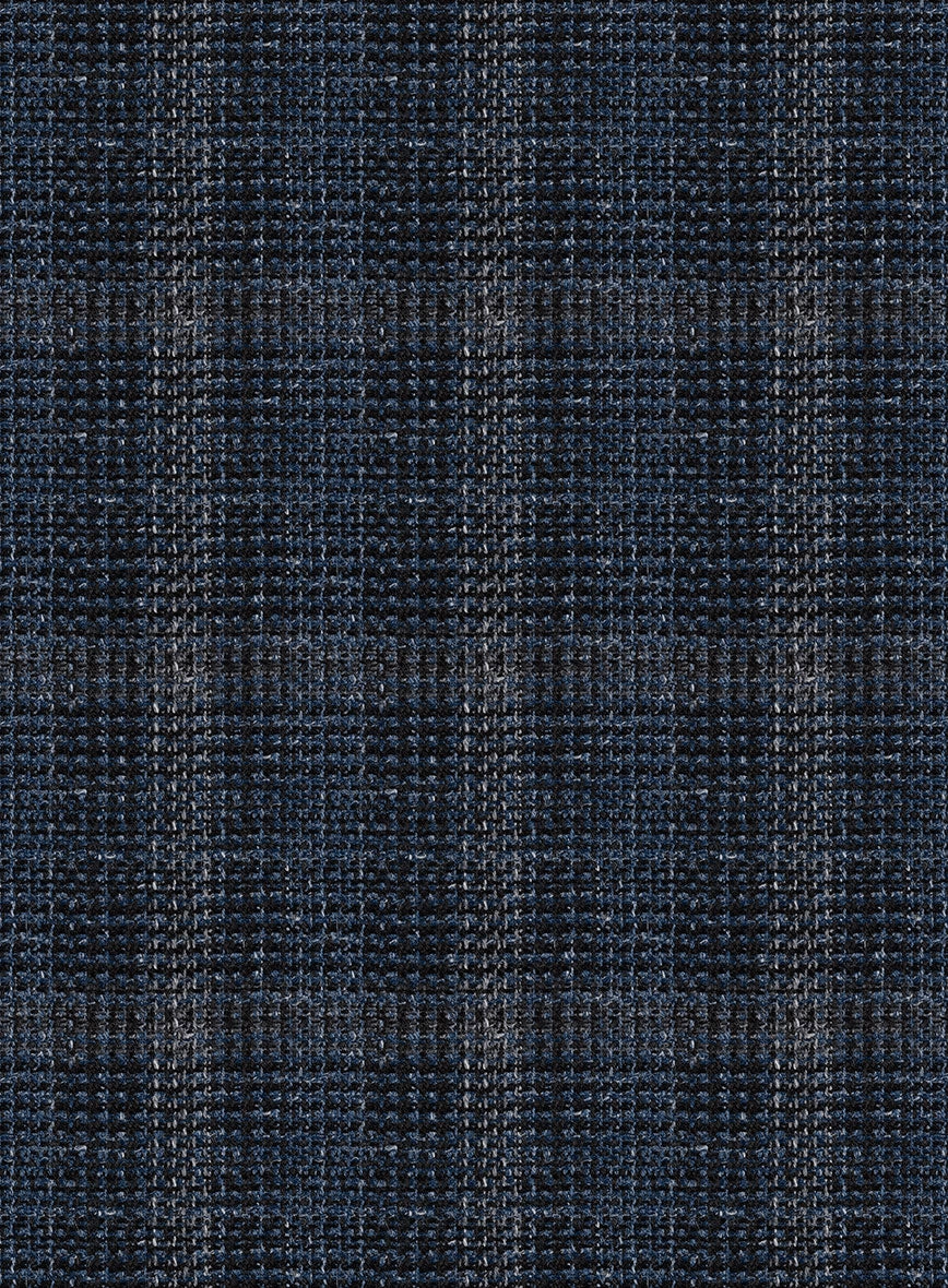 Italian Murano Sovil Blue Wool Linen Silk Suit