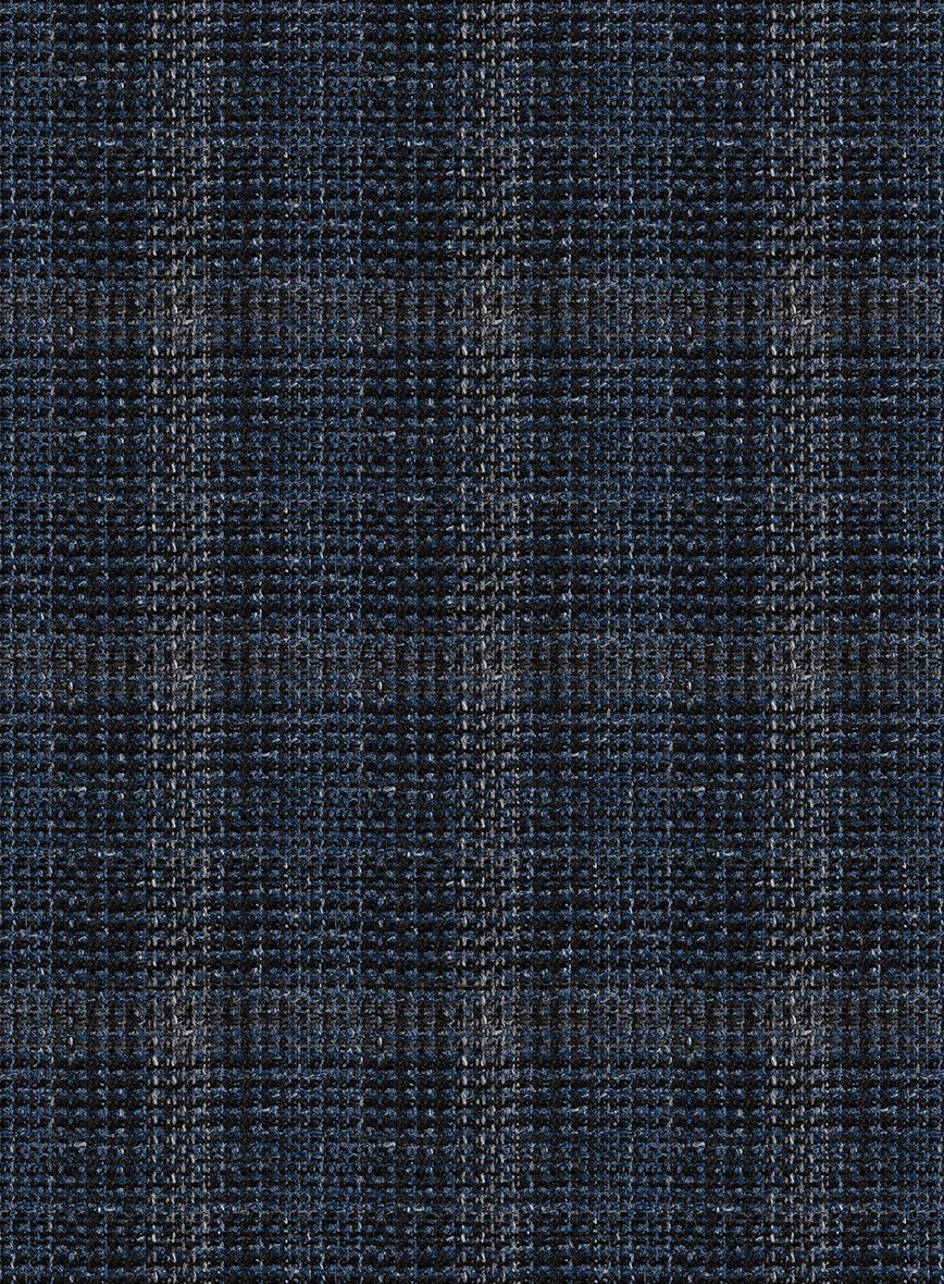 Italian Murano Sovil Blue Wool Linen Silk Suit