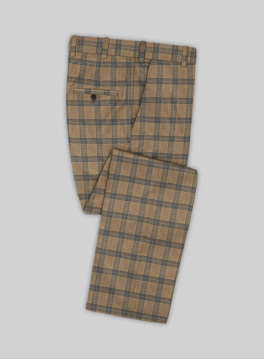 Italian Murano Vaier Brown Wool Linen Silk Suit